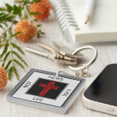 Beste Neuigkeiten je John 3:16 Gospel Tract Schlüsselanhänger (Vorderseite rechts)