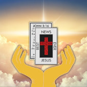 Beste Neuigkeiten je John 3:16 Gospel Tract Visitenkarte