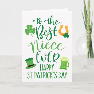Beste Nichte Aller St. Patrick's Day Typographie Karte