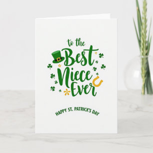 Beste Nichte St. Patrick's Day Karte