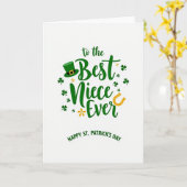 Beste Nichte St. Patrick's Day Karte (Gelbe Blume)