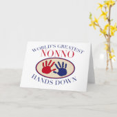Beste Nonno Hände unten Karte (Gelbe Blume)