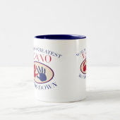 Beste Nonno Hände unten Zweifarbige Tasse (Mittel)