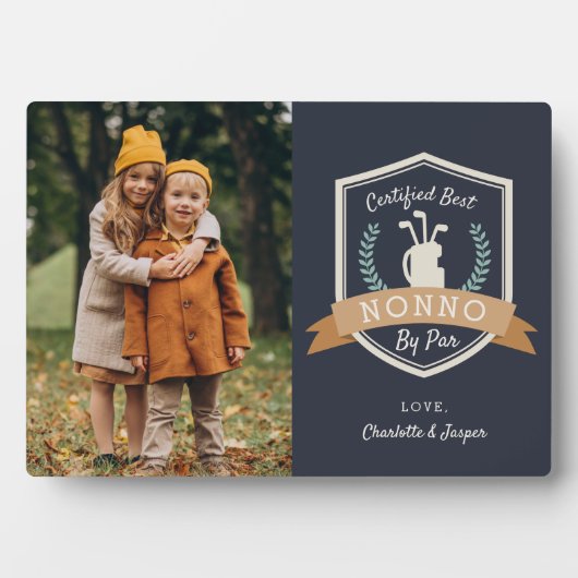 Beste Nonno Par | Golf Opa Foto Fotoplatte (Vorderseite)