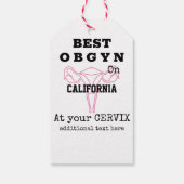Beste OBGYN auf Stadt oder Stadt Gynäkologe Geschenkanhänger (Rückseite)
