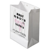 Beste OBGYN auf Stadt oder Stadt Gynäkologe Mittlere Geschenktüte (Vorderseite Schrägansicht)