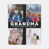 Beste Oma - 4-Foto Vatertag nach Maß Fleecedecke (Vorderseite)