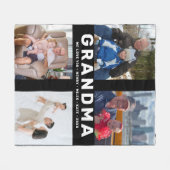 Beste Oma - 4-Foto Vatertag nach Maß Fleecedecke (Vorderseite (Horizontal))