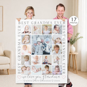 BESTE OMA ALLE ZEIT Liebe Dich 17 Foto Weiß Fleecedecke