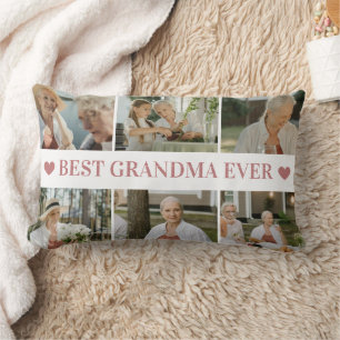 Beste Oma Aller Foto-Collage – Geschenk mit Herzen Lendenkissen