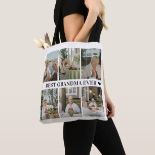 Beste Oma Aller FOTOS Collage – Geschenk mit Herze Tasche