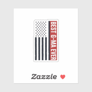 Beste Oma Aller Patrioten-Flagge Vektor Design_1 Aufkleber