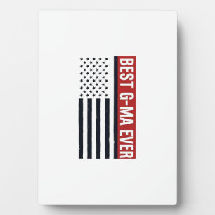 Beste Oma Aller Patrioten Flagge Vektor Design_1 Fotoplatte