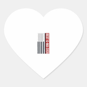 Beste Oma Aller Patrioten-Flagge Vektor Design_1 Herz-Aufkleber