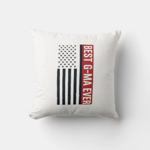 Beste Oma Aller Patrioten Flagge Vektor Design_1 Kissen
