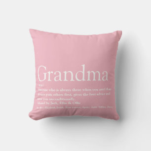 Beste Oma aller Zeiten, Definition Großmutter Pink Kissen