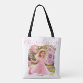 Beste Oma Aller Zeiten Foto Pinke Wildblume Tasche (Rückseite)