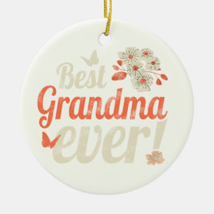 Beste Oma Aller Zeiten Oma Vintage Großmutter Keramik Ornament
