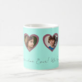 Beste Oma Aqua Herbst Vier Kinder FotoCollage Kaffeetasse (Mittel)