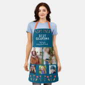 Beste Oma-Blume 5 Foto Collage Keepake Schürze (Getragen)