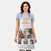 Beste Oma-Blume 5 Foto Collage Keepake Schürze (Getragen)