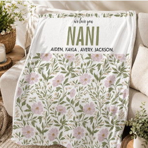 Beste Oma Blumen Aller Zeiten Frohen Großelternt Fleecedecke