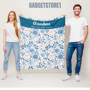 Beste Oma Blumen Ever Frohen Großelterntag Fleecedecke