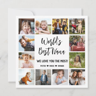 Beste Oma der Welt Enkelkinder 12 Foto-Collage Karte