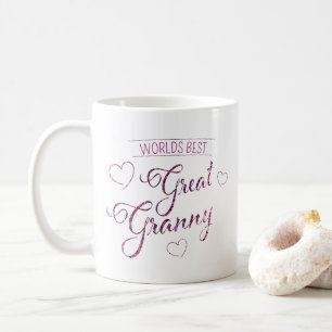 Beste Oma der Welt falscher Glanz lila rosa Kaffeetasse