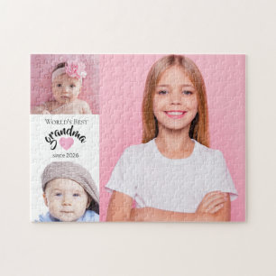 Beste Oma der Welt Foto-Collage Puzzle
