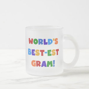 Beste Oma der Welt Geschenke in hellen Farben Mattglastasse
