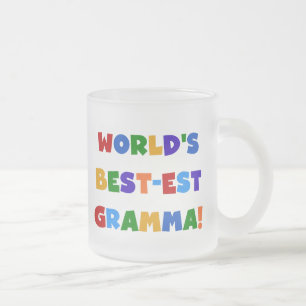 Beste Oma der Welt in hellen Farben Mattglastasse