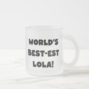 Beste Oma der Welt Lola Schwarz-Weiß T-Shirts Gesc Mattglastasse