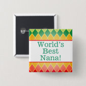 Beste Oma der Welt Pin Button (Vorne & Hinten)