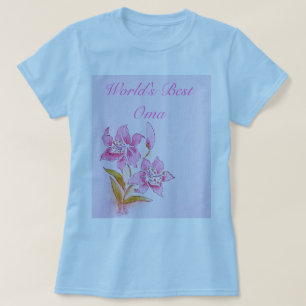 Beste Oma der Welt Pink Lily T-Shirt