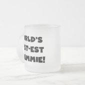 Beste Oma der Welt Schwarz- oder Weiß-Geschenke Mattglastasse (Vorderseite Links)