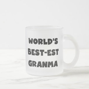 Beste Oma der Welt Schwarzweiß Mattglastasse