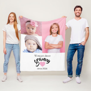 Beste Oma der Welt seit Jahr 3 Foto Cute Fleecedecke