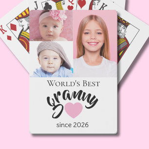 Beste Oma der Welt seit Jahr 3 Foto Cute Spielkarten