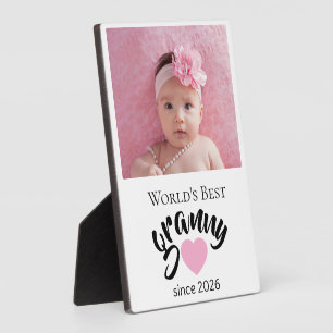 Beste Oma der Welt seit Jahr Foto Cute Fotoplatte
