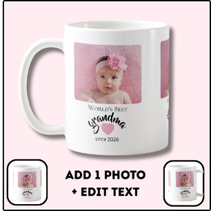 Beste Oma der Welt seit Jahr Foto Cute Kaffeetasse