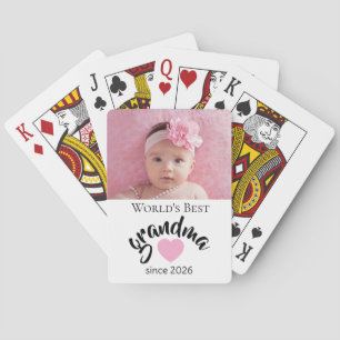Beste Oma der Welt seit Jahr Foto Cute Spielkarten