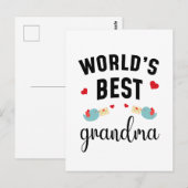 Beste Oma der Welt – Süße und stolze Oma Postkarte (Vorne/Hinten)