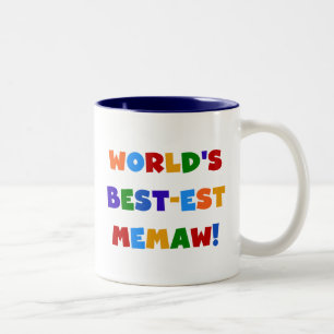Beste Oma der Welt T-Shirts in hellen Farben Zweifarbige Tasse