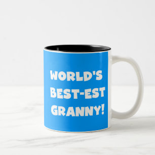 Beste Oma der Welt White Text T-Shirts Geschenke Zweifarbige Tasse