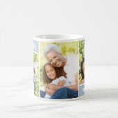 Beste Oma Dusty Blue Mütter Tag FotoCollage Kaffeetasse (Mittel)