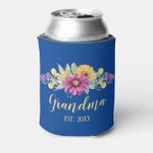 Beste Oma Elegante Floral Daisy Dosenkühler (Kanne Rückseite)