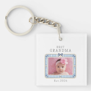 Beste Oma Est Benutzerdefiniertes Datum Foto Cute Schlüsselanhänger