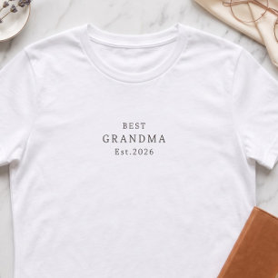 Beste Oma Est Benutzerdefiniertes Datum Minimalist T-Shirt