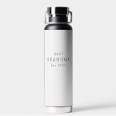 Beste Oma Est Benutzerdefiniertes Datum Minimalist Trinkflasche (Rückseite)